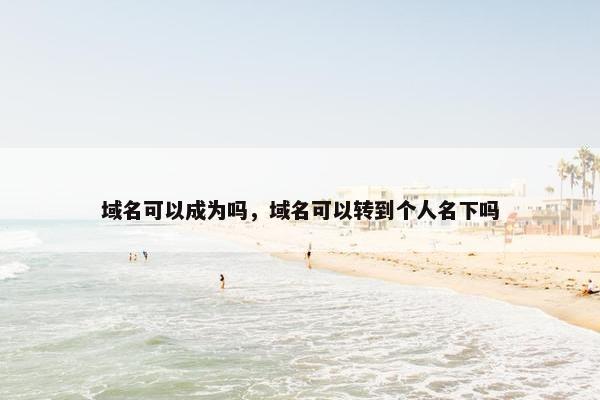域名可以成为吗，域名可以转到个人名下吗