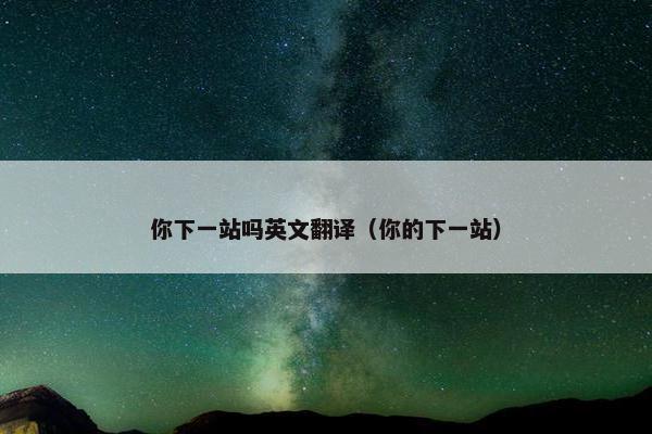 你下一站吗英文翻译（你的下一站）