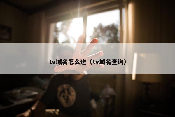 tv域名怎么进（tv域名查询）
