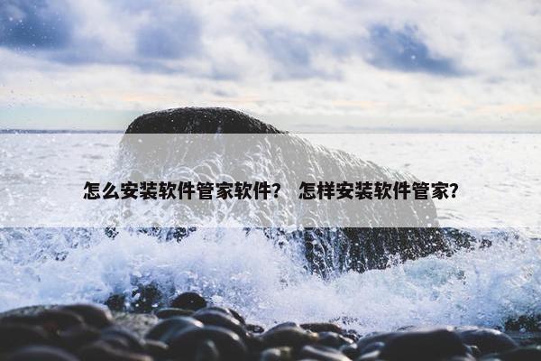 怎么安装软件管家软件？ 怎样安装软件管家？