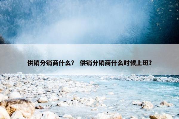 供销分销商什么？ 供销分销商什么时候上班？