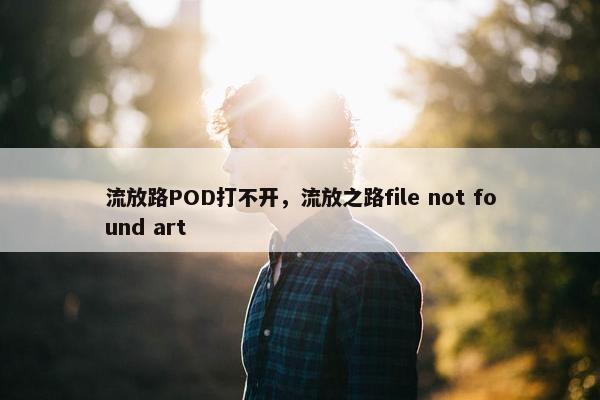 流放路POD打不开，流放之路file not found art