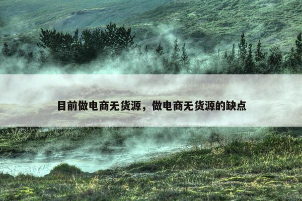 目前做电商无货源，做电商无货源的缺点
