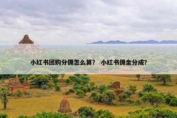 小红书团购分佣怎么算？ 小红书佣金分成？