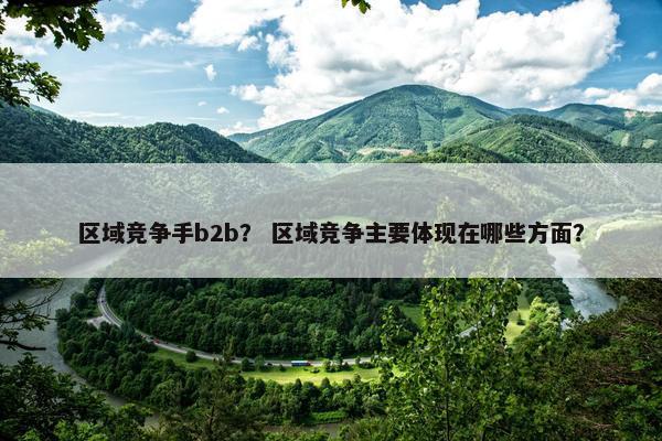 区域竞争手b2b？ 区域竞争主要体现在哪些方面？