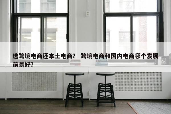 选跨境电商还本土电商？ 跨境电商和国内电商哪个发展前景好？