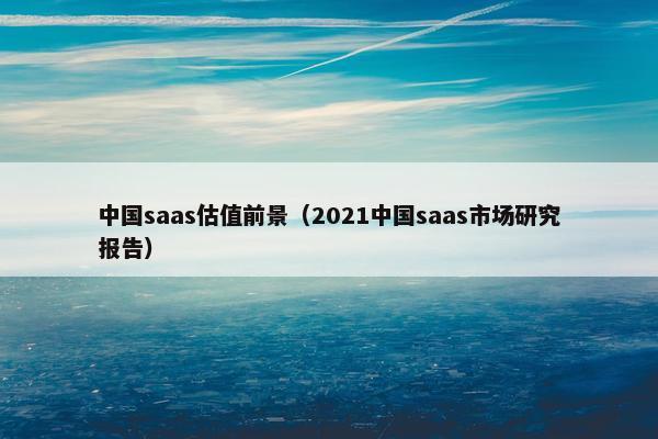 中国saas估值前景（2021中国saas市场研究报告）
