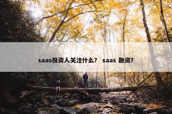 saas投资人关注什么？ saas 融资？