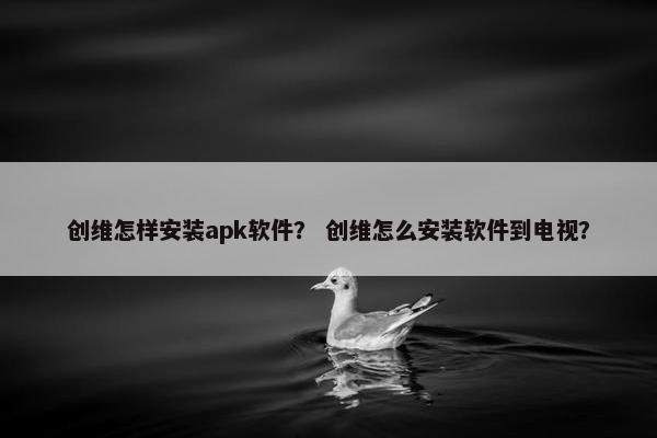 创维怎样安装apk软件？ 创维怎么安装软件到电视？