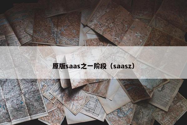 原版saas之一阶段（saasz）
