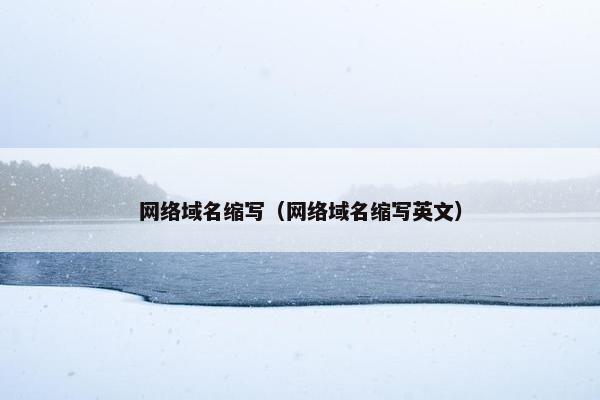 网络域名缩写（网络域名缩写英文）