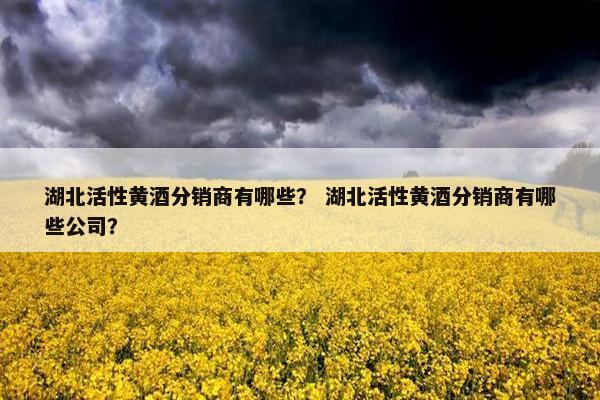 湖北活性黄酒分销商有哪些？ 湖北活性黄酒分销商有哪些公司？