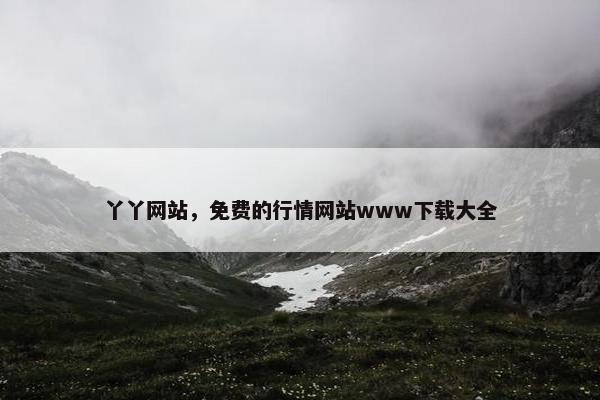 丫丫网站，免费的行情网站www下载大全