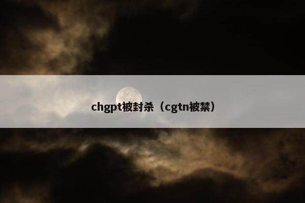 chgpt被封杀（cgtn被禁）