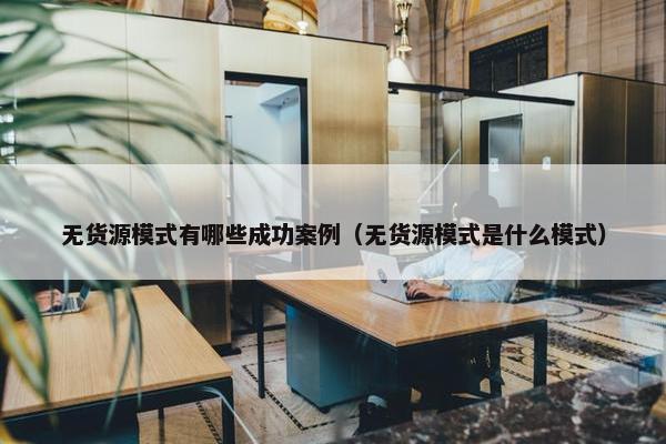 无货源模式有哪些成功案例（无货源模式是什么模式）