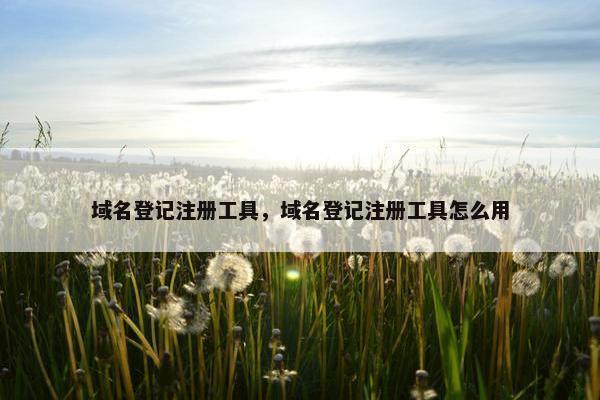 域名登记注册工具，域名登记注册工具怎么用