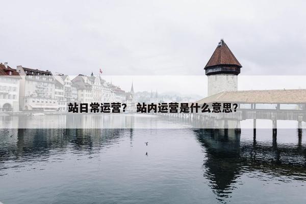 站日常运营？ 站内运营是什么意思？