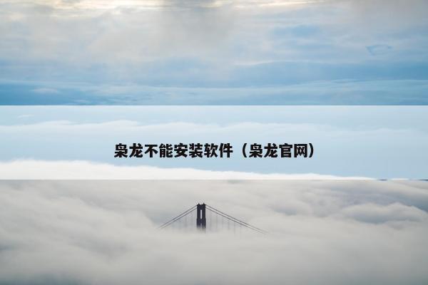 枭龙不能安装软件（枭龙官网）