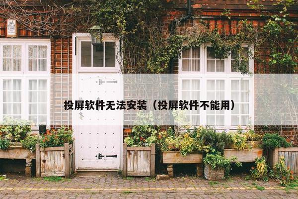 投屏软件无法安装（投屏软件不能用）