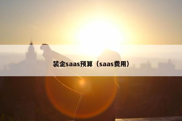 装企saas预算（saas费用）
