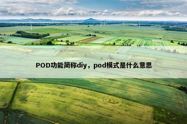 POD功能简称diy，pod模式是什么意思