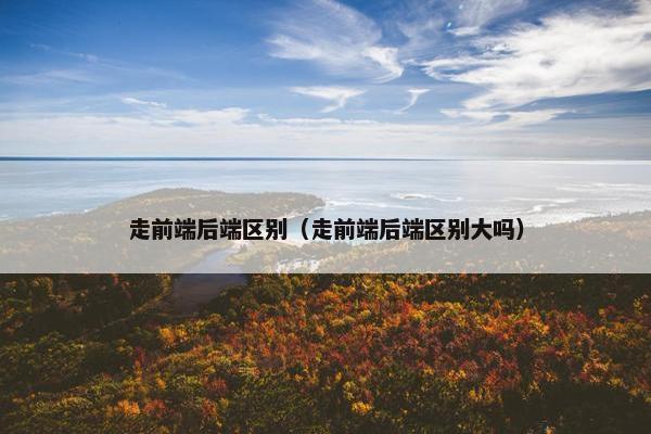 走前端后端区别（走前端后端区别大吗）