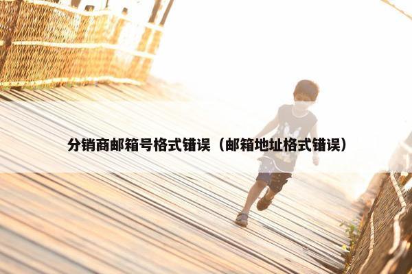 分销商邮箱号格式错误（邮箱地址格式错误）