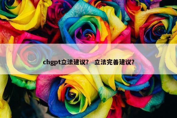 chgpt立法建议？ 立法完善建议？