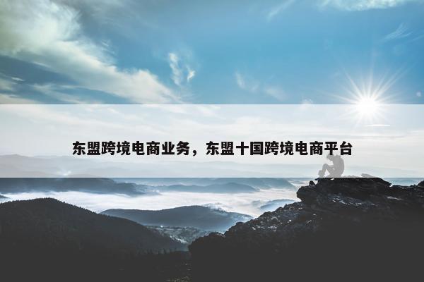 东盟跨境电商业务，东盟十国跨境电商平台