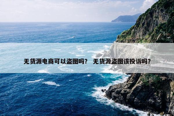 无货源电商可以盗图吗？ 无货源盗图该投诉吗？