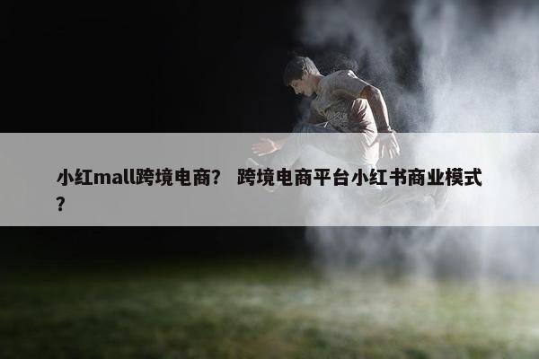 小红mall跨境电商？ 跨境电商平台小红书商业模式？