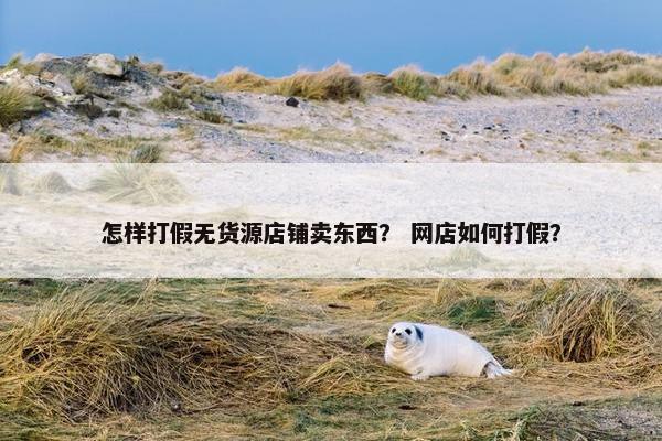怎样打假无货源店铺卖东西？ 网店如何打假？