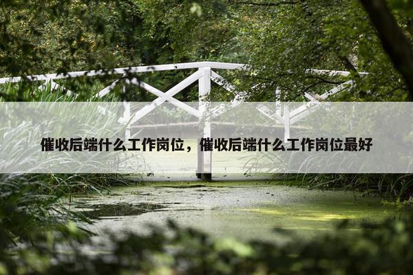 催收后端什么工作岗位，催收后端什么工作岗位最好