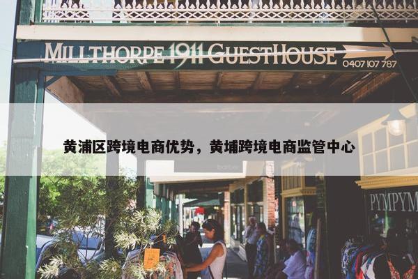 黄浦区跨境电商优势，黄埔跨境电商监管中心