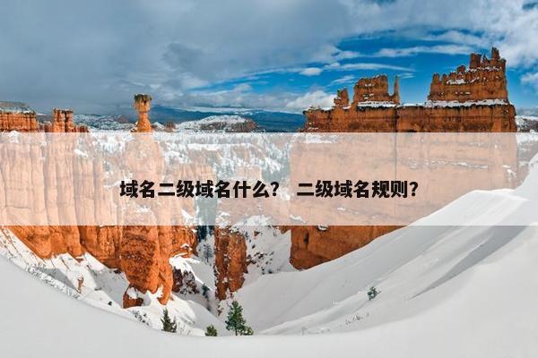 域名二级域名什么？ 二级域名规则？