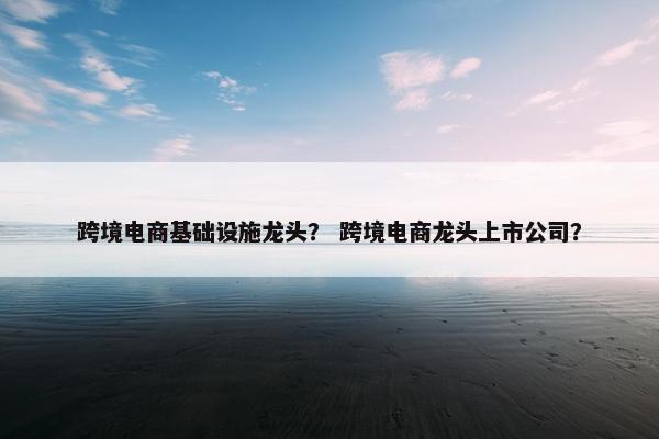 跨境电商基础设施龙头？ 跨境电商龙头上市公司？