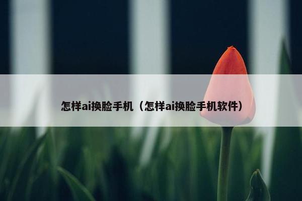 怎样ai换脸手机（怎样ai换脸手机软件）