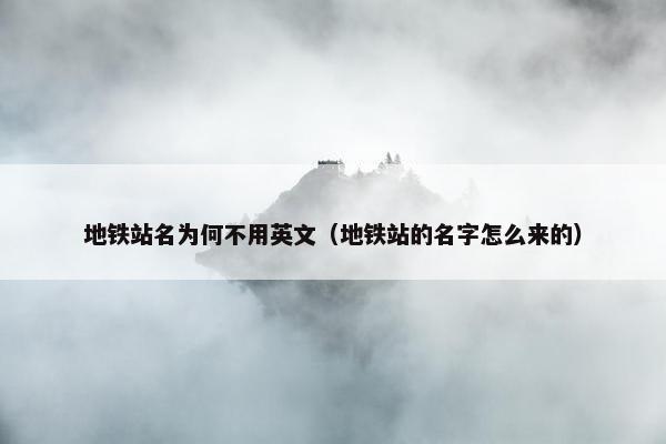 地铁站名为何不用英文（地铁站的名字怎么来的）