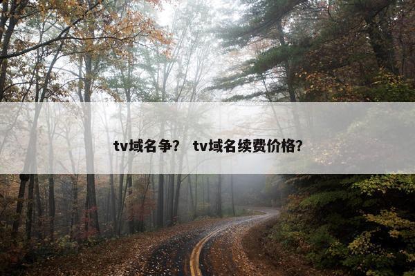 tv域名争？ tv域名续费价格？