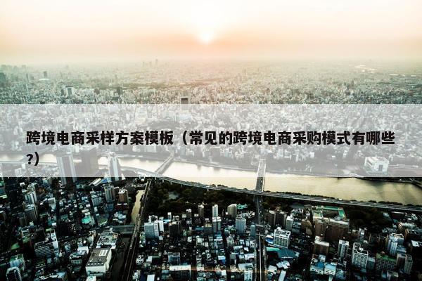 跨境电商采样方案模板（常见的跨境电商采购模式有哪些?）