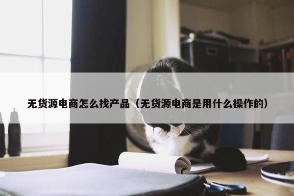 无货源电商怎么找产品（无货源电商是用什么操作的）