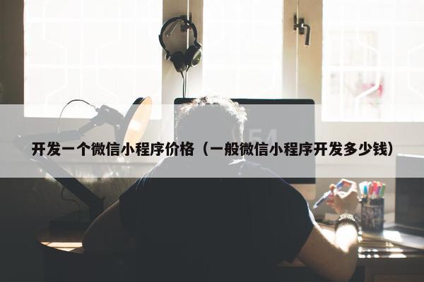 开发一个微信小程序价格（一般微信小程序开发多少钱）