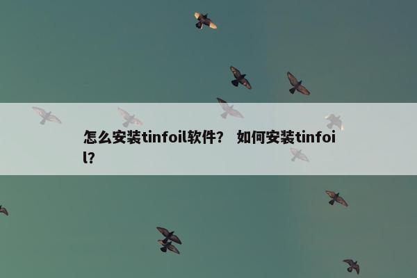 怎么安装tinfoil软件？ 如何安装tinfoil？
