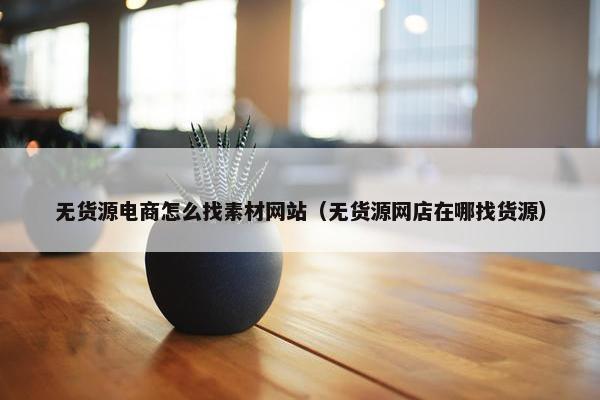 无货源电商怎么找素材网站（无货源网店在哪找货源）