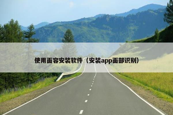 使用面容安装软件（安装app面部识别）
