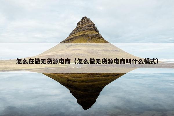 怎么在做无货源电商（怎么做无货源电商叫什么模式）