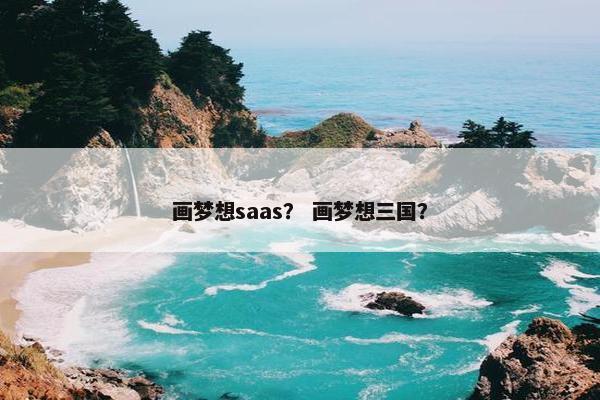 画梦想saas？ 画梦想三国？