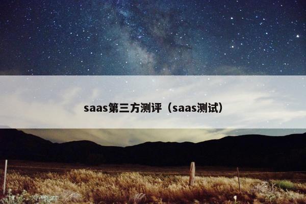 saas第三方测评（saas测试）