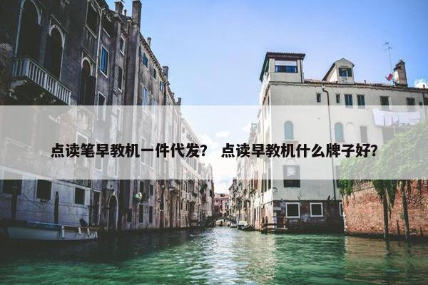 点读笔早教机一件代发？ 点读早教机什么牌子好？