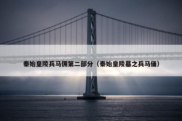 秦始皇陵兵马佣第二部分（秦始皇陵墓之兵马俑）